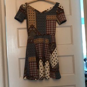 multi patterned dress